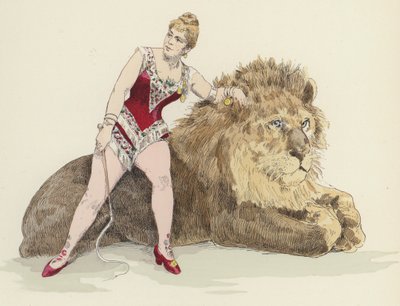 Kvinnlig lejontämjare av Jules Arsene Garnier