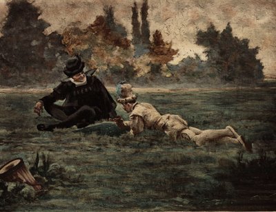 Män som spelar des. Gargantua. Illustration av Jules Garnier. I "Rabelais et l