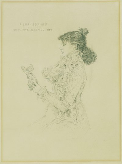 Porträtt av Sarah Bernhardt, 1879 av Jules Bastien Lepage