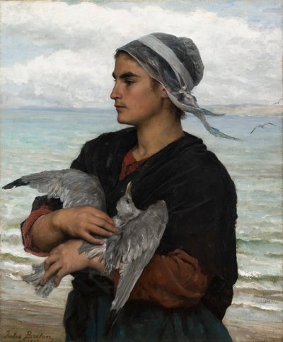 Den sårade måsen av Jules Breton