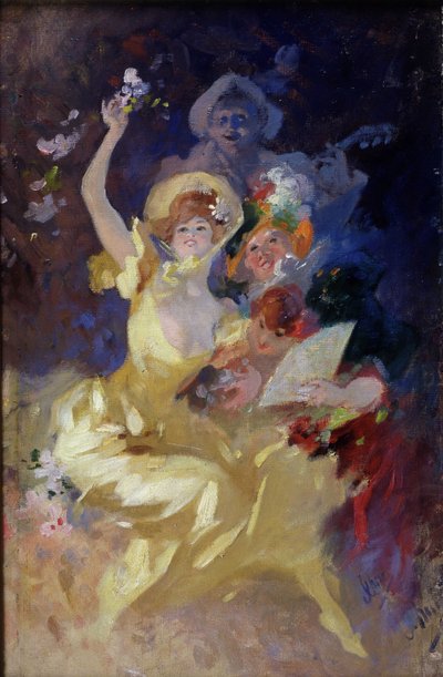 På balen (olja på duk) av Jules Cheret