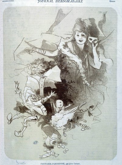 Parisian Fantasy: Puppets - Affisch av Cherret av Jules Cheret