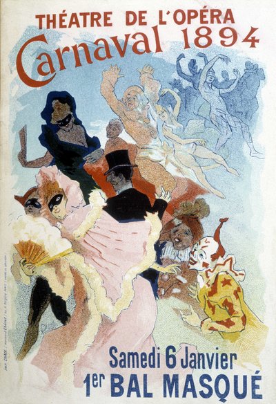 Affisch av Cherret för karnevalen 1894 på Theatre de l
