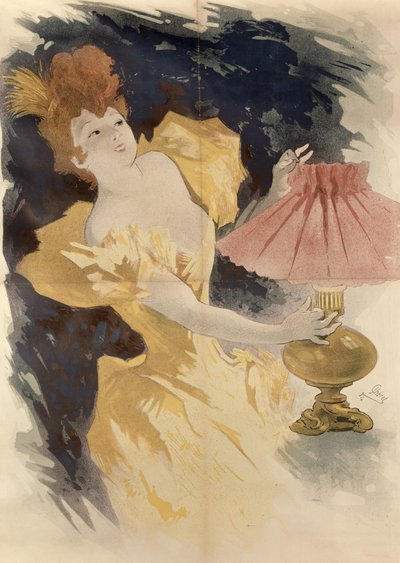 Saxoleine (reklam för lampolja), Frankrike 1890-talet av Jules Cheret