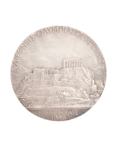 Första plats OS-medalj, Aten 1896 (silver) (se även 2628777) av Jules Clement Chaplain