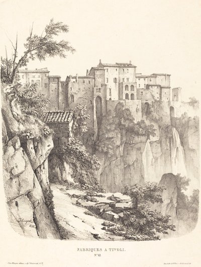 Byggnader i Tivoli av Jules Coignet