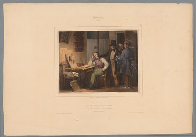 Tre vänner ber en elev gå ut med dem Etude (25 ans) (titel på objekt) Dygder och laster (serietitel) Vice et Vertu, album moral (...) (serietitel) av Jules  David