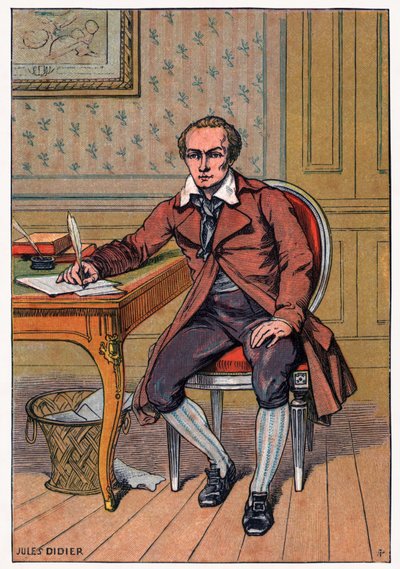 Andre Chenier, ca 1900 (gravyr) av Jules Didier