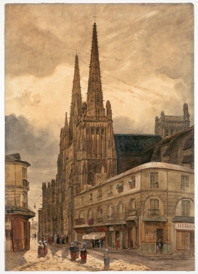 Sainte-André-katedralen i Bordeaux av Jules Dupré