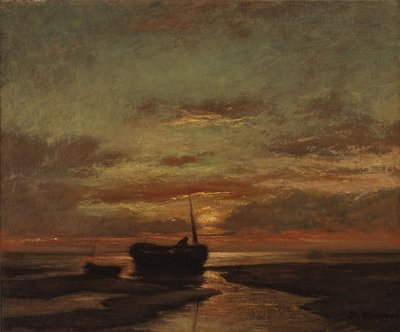 Holländska: Solnedgång Solnedgång av Jules Dupré