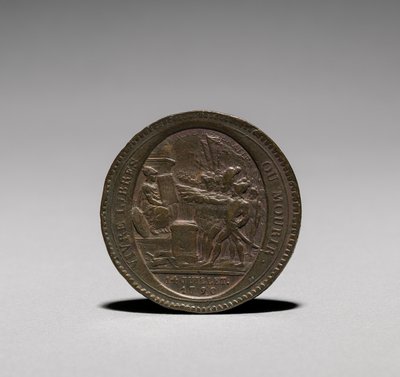 Medalj: Fem solar utgivna av Monneron Brothers, Paris, 1792. av Jules Dupré