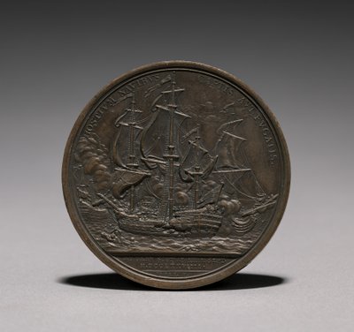 Medalj: John Paul Jones omvänd. av Jules Dupré