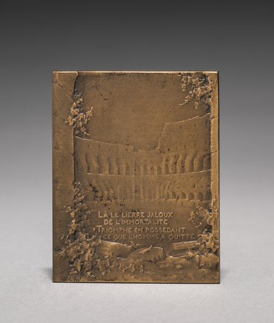 Medaljong omvänd. av Jules Dupré