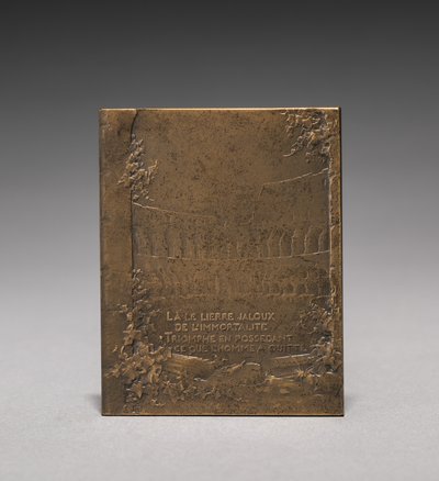 Medaljong omvänd. av Jules Dupré