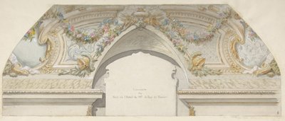 Design för Hôtel de Trevise, Paris, andra hälften av 1800-talet. Skapare: Jules-Edmond-Charles Lachaise, Eugène-Pierre Gourdet. av Jules Edmond Charles Lachaise and Eugène Pierre Gourdet