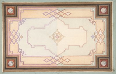 Design för tak, andra hälften av 1800-talet. Skapare: Jules-Edmond-Charles Lachaise, Eugène-Pierre Gourdet. av Jules Edmond Charles Lachaise and Eugène Pierre Gourdet