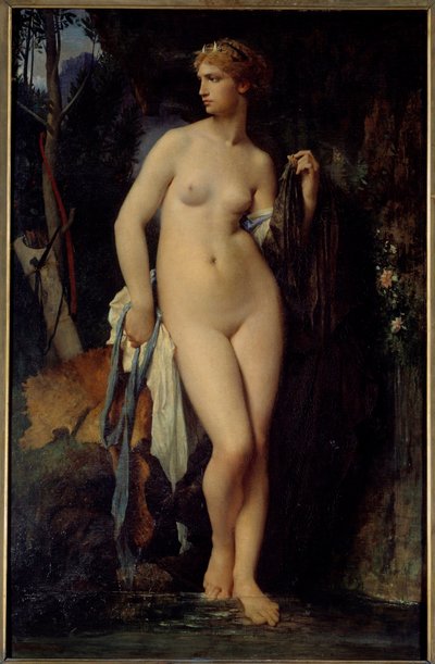 Diane Målning av Jules Elie Delaunay (1828-1891) 1872 Sön. 1,47x0,94 m Paris, musee d
