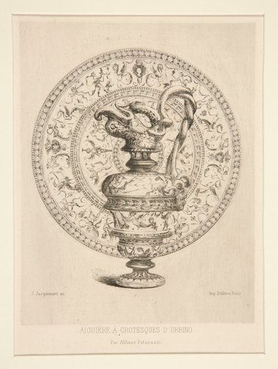 Ewer med grotesker d av Jules Ferdinand Jacquemart