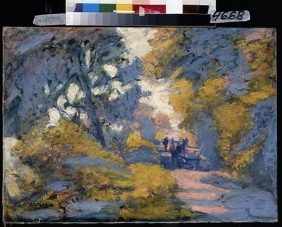 Solig väg. Målning av Jules-Leon Flandrin (Jules Leon Flandrin av Jules Flandrin