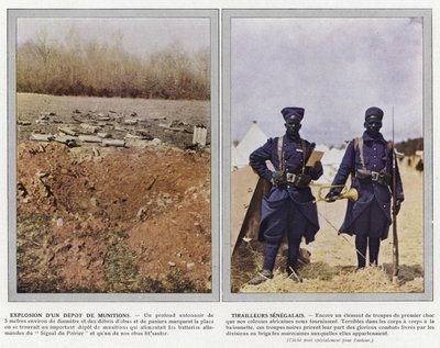 Explosion Av En Ammunitionsdepå, Senegalesiska Tirailleurs av Jules Gervais Courtellemont