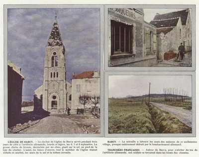 Church of Barcy, Barcy, Tranchees Francaises av Jules Gervais Courtellemont