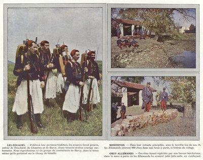 Zouaverna, Monthyon, tyska skal av Jules Gervais-Courtellemont
