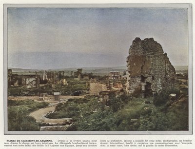Ruinerna av Clermont-En-Argonne av Jules Gervais Courtellemont