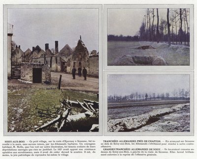 Soisy-aux-Bois, tyska skyttegravar nära Chapton, stortyska trancher av Soisy av Jules Gervais Courtellemont