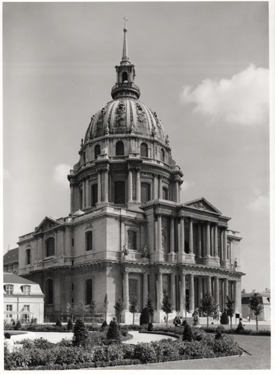 Fasad av kyrkan St. Louis, Dome des Invalides, 1679-1706 av Jules Hardouin Mansart