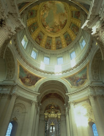 Inre vy av kupolen, 1677-1706 av Jules Hardouin Mansart