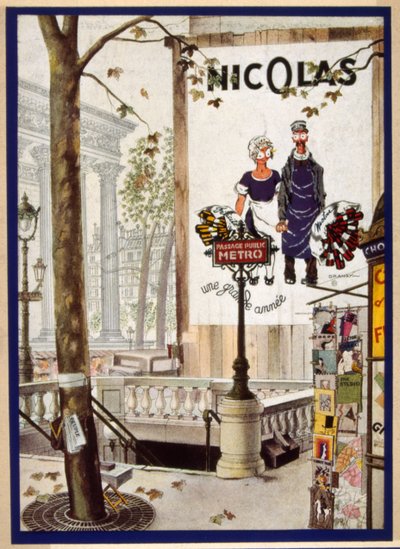 Fransk affisch föreställande den fiktiva budbäraren "Nectar" 1931 av Jules Isnard Dransy