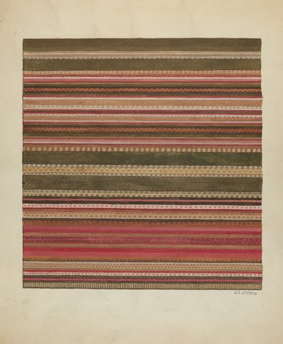 Handvävd matta, ca. 1936. av Jules Lefevere