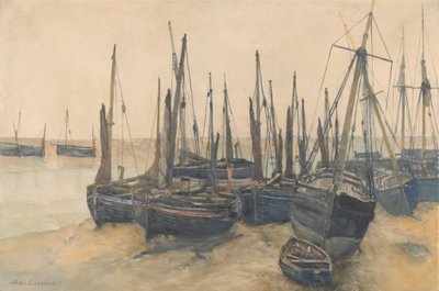 Fiskebåtar förtöjda av Jules Lessore