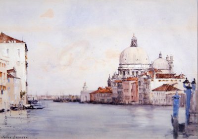 Canal Grande, Venedig (akvarell på papper) av Jules Lessore