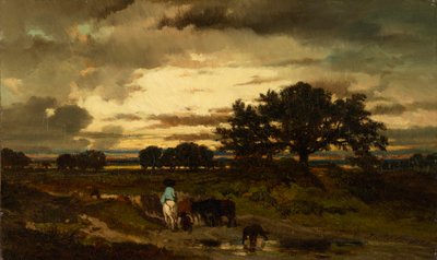 solnedgång av Jules Louis Dupré