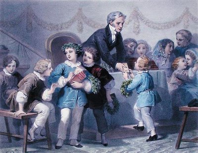 Prisutdelningsceremonin, graverad av Henier, Bettannier och Morlon (färg litho) av Jules Marie (after) Desandre