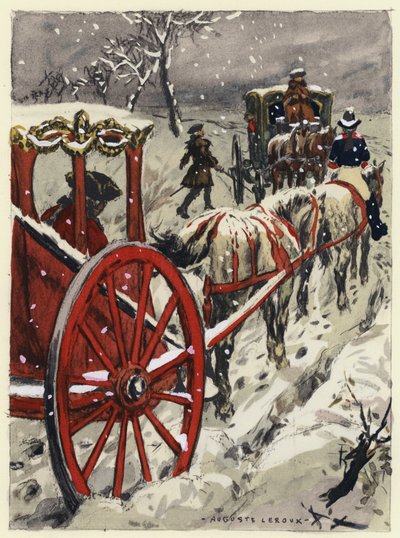 Illustration till Casanovas memoarer (färglitografi) av Jules Marie Auguste Leroux