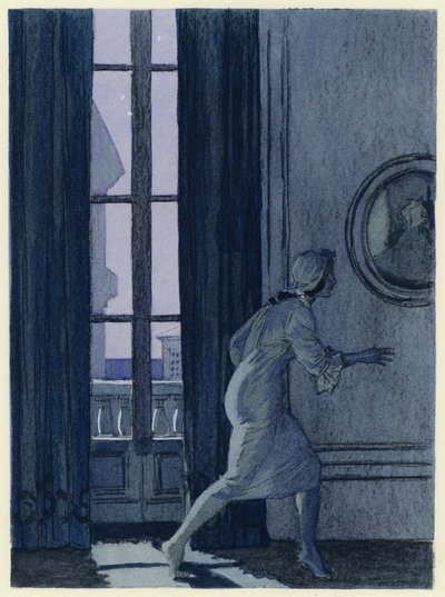 Illustration till Casanovas memoarer (färglitografi) av Jules Marie Auguste Leroux