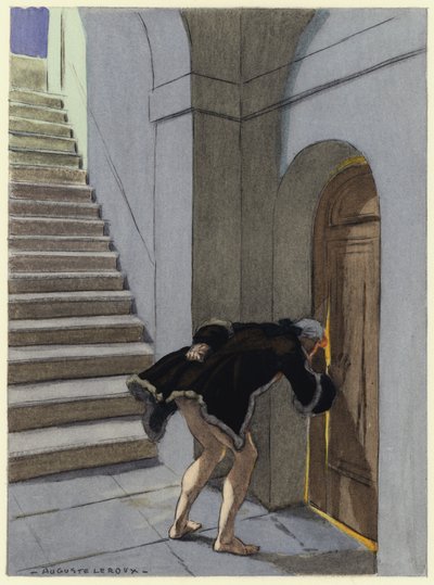 Illustration till Casanovas memoarer (färglitografi) av Jules Marie Auguste Leroux