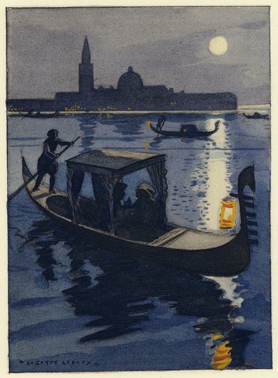 Illustration till Casanovas memoarer (färglitografi) av Jules Marie Auguste Leroux