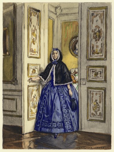 Illustration till Casanovas memoarer (färglitografi) av Jules Marie Auguste Leroux
