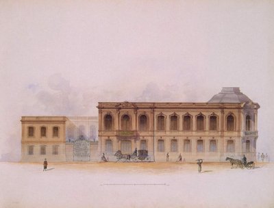 Stroganovpalatset i Sankt Petersburg. Fasad, 1863 av Jules Mayblum