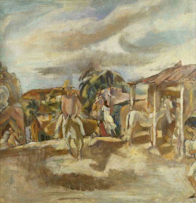 kubansk by; Cuban Village, ca 1917-1918 av Jules Pascin