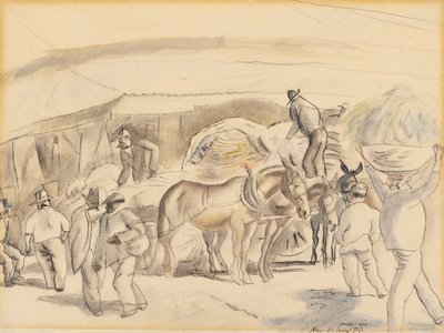 Skördare, 1917 (wc på papper) av Jules Pascin