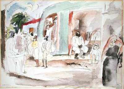 Havanna (akvarell på papper) av Jules Pascin