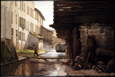 Garveri vid Bièvre, ca 1892 (olja på duk) av Jules Richomme