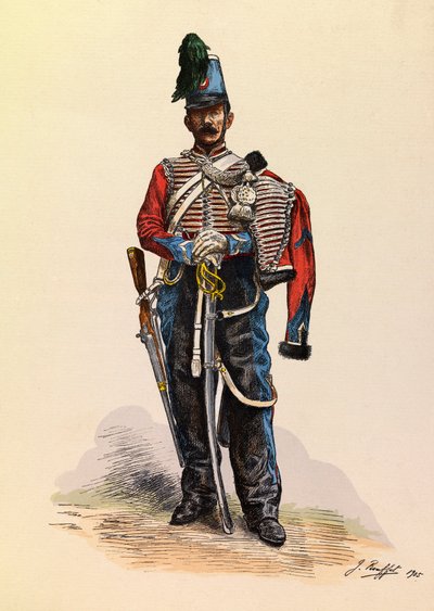 Porträtt av en brigadgeneralhusar av Jules Rouffet (1862-1931) cirka 1845, privat samling av Jules Rouffet