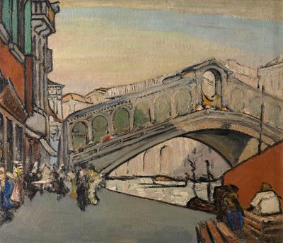 Rialtobron i Venedig av Jules Schmalzigaug