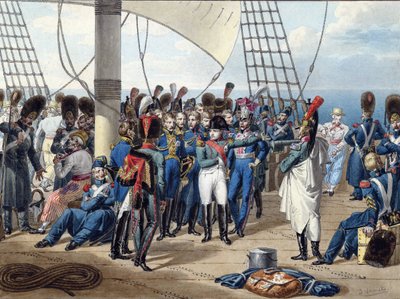 Napoleon återvänder från ön Elba - Vernet, Jules (1792-1843) - 1815 - Akvarell på papper - 26,2x34,7 - Privat samling av Jules Vernet