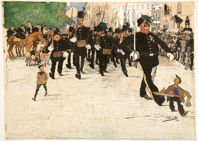 ゲンツウェディッシュの自警団のパレード av Jules de Bruycker